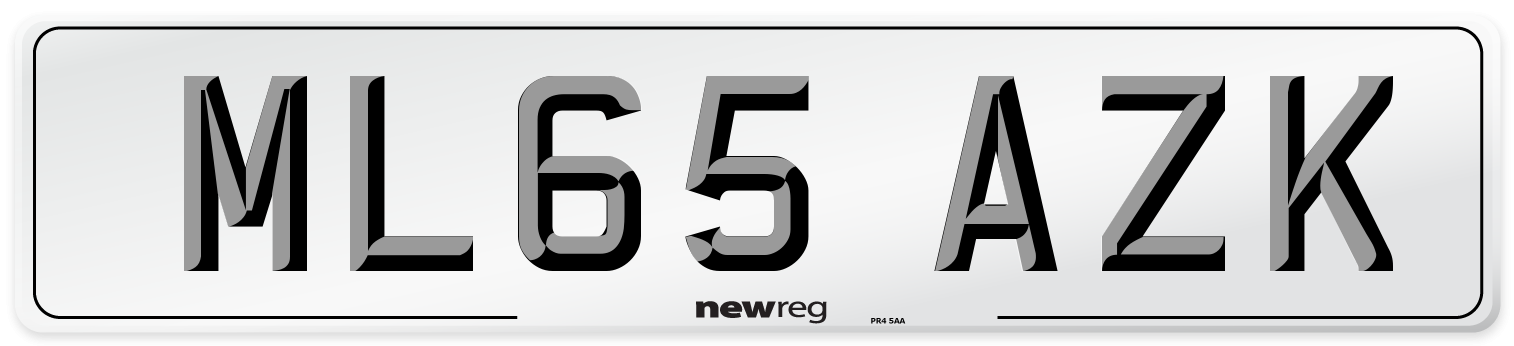 ML65 AZK Number Plate from New Reg